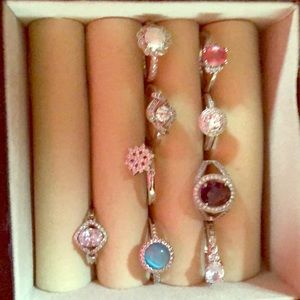 Rings sizes 8 and 9 sterling silver and white gold